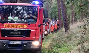 Übung: Feldbrand zerstört über 5ha Wald